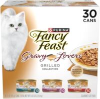 Purina Fancy Feast Gravy Lovers Poultry and Beef Grilled Gourmet Wet Cat Food Pack - (Pack of 30) 3 oz. Cans