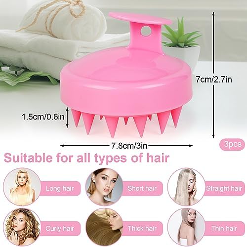 Scalp Massager 3 Pack Hair Scrubber for Exfoliation, Soft Silicone Brush for Hair Growth and Dandruff Removal - Image 4