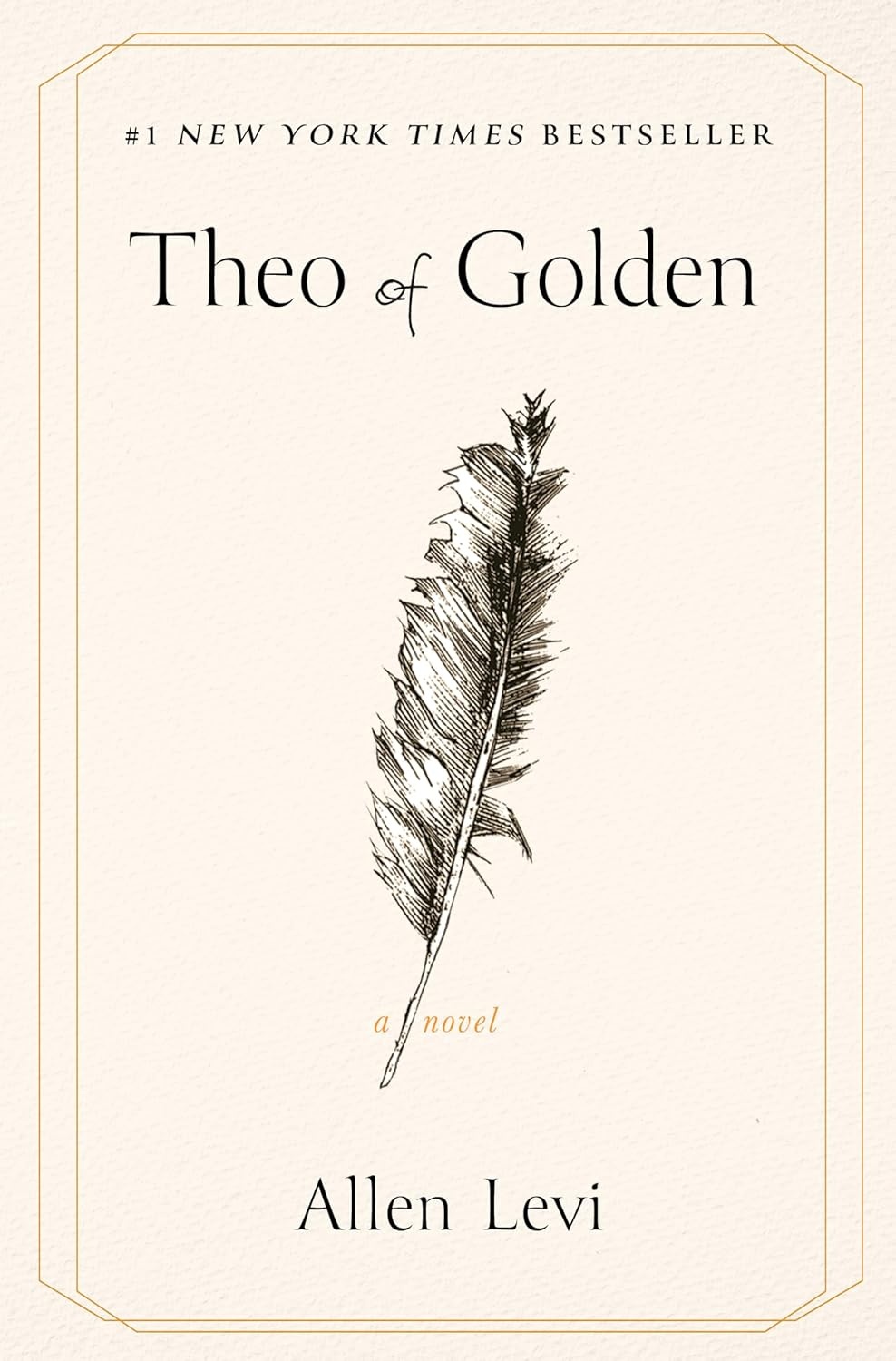 Theo of Golden by Allen Levi paperback book cover, inspirational contemporary literary fiction novel